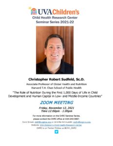 Seminar with Dr. Christopher Sudfeld